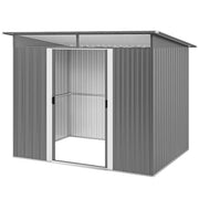 9ft x 6.5ft Garden Storage Shed with Top Window, Metal Outdoor Shed Tool House