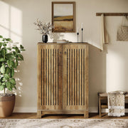 5-Tier Shoe Cabinet with Doors, Modern Wooden Shoe Rack Organizer for Entryway