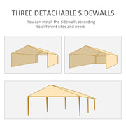 6m x 3m Garden Gazebo Marquee Canopy Party Tent Canopy Patio Green