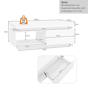 Led Coffee Table With 2 Drawer Storage, High Gloss Coffee Table For Living Room