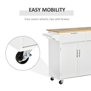 Kitchen Trolley Storage Cabinet Island Cart Dining Room Furniture 2Drawers 3DOOR