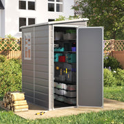 Large Plastic Shed 8x8 6x8 5x4FT Outdoor Garden Tools Storage House with 2 Doors
