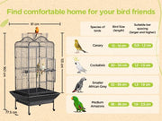 African Grey Cage Large Open Playtop Parrot Bird Cage for Cockatiels with Stand