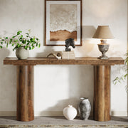 63-Inch Console Table, Farmhouse Narrow Entryway Sofa Table For Living Room