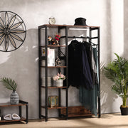 Open Wardrobe Clothes Rail Hanging Garment Stand Rack Shelf Storage Organizer