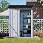 5x3 FT Metal Garden Shed, Ventilated Tool Storage, Weatherproof Lockable Unit UK