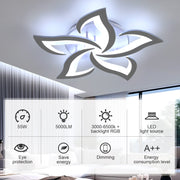 Modern Chandelier LED Lamp White Frame Ceiling Light Lamp With RGB Backlight