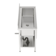 Commercial Sink Kitchen Stainless Steel Single Bowl Catering Hand Wash & Shelf