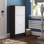 3 Drawer Shoe Cabinet Storage Cupboard Wooden Stand Rack Organiser Footwear Unit