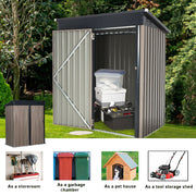 5 x 3ft Garden Lockable Bicycle Storage Bike Tool Box Shed Outdoor Garbage Bin