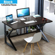 K-Shaped Computer Desk With Shelves Gaming Laptop Table Workstation Home Office