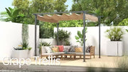 3x3m Outdoor Pergola Metal Gazebo Porch Awning Retractable Canopy