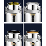 Stainless Steel Milk Churn Can Container Ghee Pot with handle&lid Large Capacity