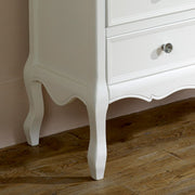White bedside table chest French shabby chic bedroom furniture night stand