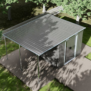 Metal Garden Shed 8 X 6, 8 X 8, 8 X 10 ft Storage Shed House with Extended Roof