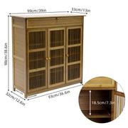 Bamboo Shoe Cabinet with Doors Shoe Rack Living Room Entryway Closet Organizers