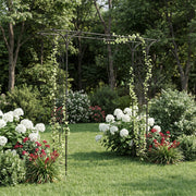 2M Garden Arch Metal Archway Gate Rose Vine Plants Climbing Trellis Heavy Duty