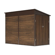 Garden Shed Metal Pent Roof 4.6x9FT Outdoor House Tool Storage w/ Lockable Door