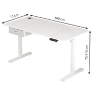 Height Adjustable Electric Standing Desk with Desk Drawer