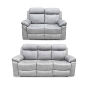 Brand New 3 Seater plus 2 Seater Recliner Sofa set Leather Suede Fabric Grey
