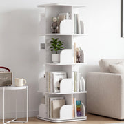 4-Tier Rotating Bookshelf Bookcase Display Floor Standing Corner Revolving Shelf