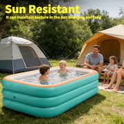450L Inflatable Paddling Pool Family Kids Garden Outdoor Swimming Pool Summer
