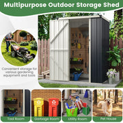 Outdoor Lockable Bicycle Shed Equipment Storage Tool Box Garden Log Garbage Bin