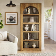 5-Tier Modern Arched Bookshelf,70.8