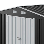 Outdoor Storage Shelter 12 x 10FT Galvanised Steel Storage Shed with Dual Window