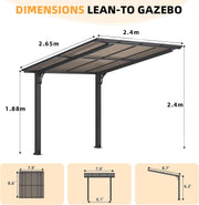 Metal Freestanding Hardtop Gazebo Aluminium Outdoor Pergola Waterproof for Patio