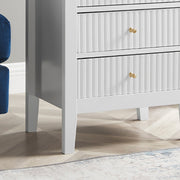 Pair of 3 Drawer Bedside Tables - Hales White Range modern bedroom furniture set