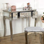 Silver Mirrored Console Dressing Table Shabby Vintage Chic Bedroom Living Room