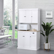 Kitchen Cupboard Storage Cabinet with Adjustable Shelves, White