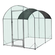 2X3M Walk In Chicken Run Coop Large Outdoor Pen Metal Duck Hen Poultry Cage Shed