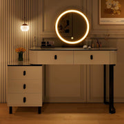 Dressing Table With LED Lights Dimmable Mirror Vanity Makeup Table 5 Drawers UK