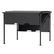Garden Pergola Retractable Roof Canopy 3x3m Roll Up Side Outdoor Gazebo Shelter