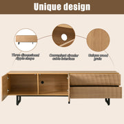 Modern TV Cabinet TV stand 2 Doors 2 Drawers Living Room Furniture 180x38x51.5cm