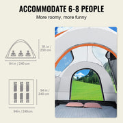SUV Camping Tent 8'-8' Tent Attachment Sun Shade Car Rear Rainfly with Carry Bag