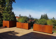 Corten Steel Rectangle Planter Garden Plants Pot Indoor Outdoor Trough Tub Box