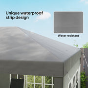 3 x 6m Heavy Duty Gazebo Marquee Party Tent with Storage Bag Grey