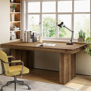 63 Inch Modern Solid Wood Executive Desk Large Rectangular Office Computer Desk