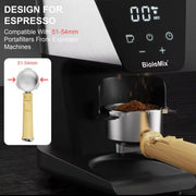 BioloMix Automatic Burr Mill Coffee Grinder with 30 Gears, Visual Bean, 220V -UK