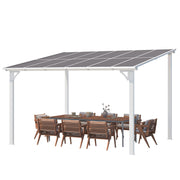 3 x 3m Wall Mounted Pergola Outdoor Aluminium Gazebo Patio Lean to Awning Deck