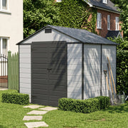 Plastic Garden Shed 8x4FT 8x6FT 8x8FT Apex Roof Outdoor Storage Sheds Tool Box