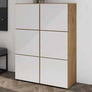 Shoe Storage Cabinet Wooden Shoe Rack Space-saving 3 Units 6 Tiers Many Colors