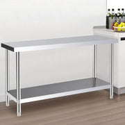 Commercial Catering Work Top Table Stainless Steel Bench Kitchen Food Storage