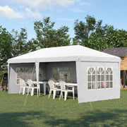 3 x 6m Heavy Duty Gazebo Marquee Party Tent with Storage Bag White