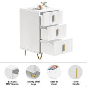 Bedside Table 2/3 Drawers Cabinet Bedroom Furniture Storage Nightstand Shelf NEW