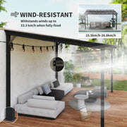 Pergola Kit Gazebo with UPF 50+ and Waterproof Polycarbonate Roof