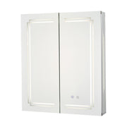 Bathroom Mirror Cabinet 600×700mm with LED Light Demister Shaver Socket Dimmable